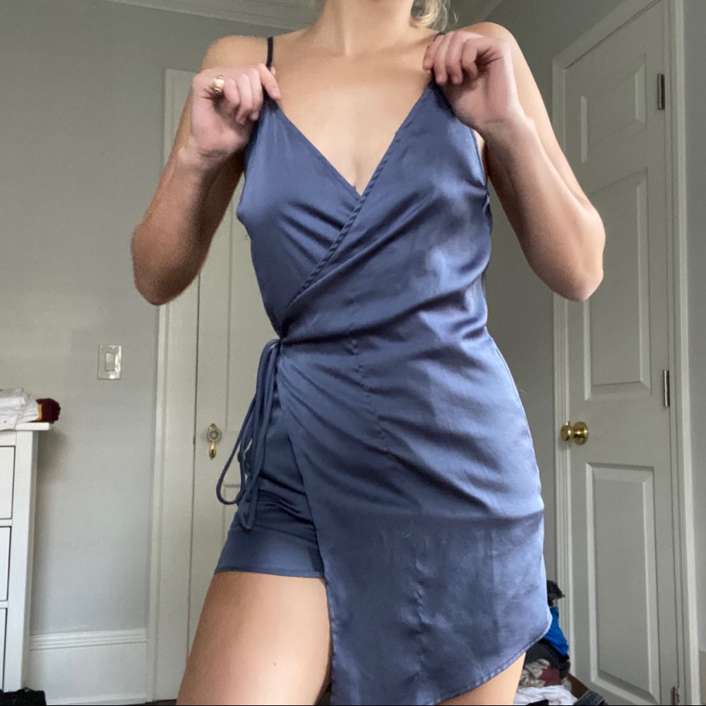 AMERICAN THREADS SILK WRAP ROMPER!!